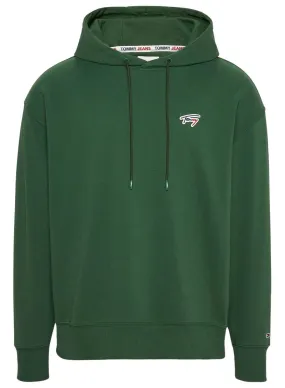 Felpa Tommy Jeans Signature Verde per Uomo