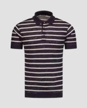 Polo in lino a righe da uomo Paul&Shark