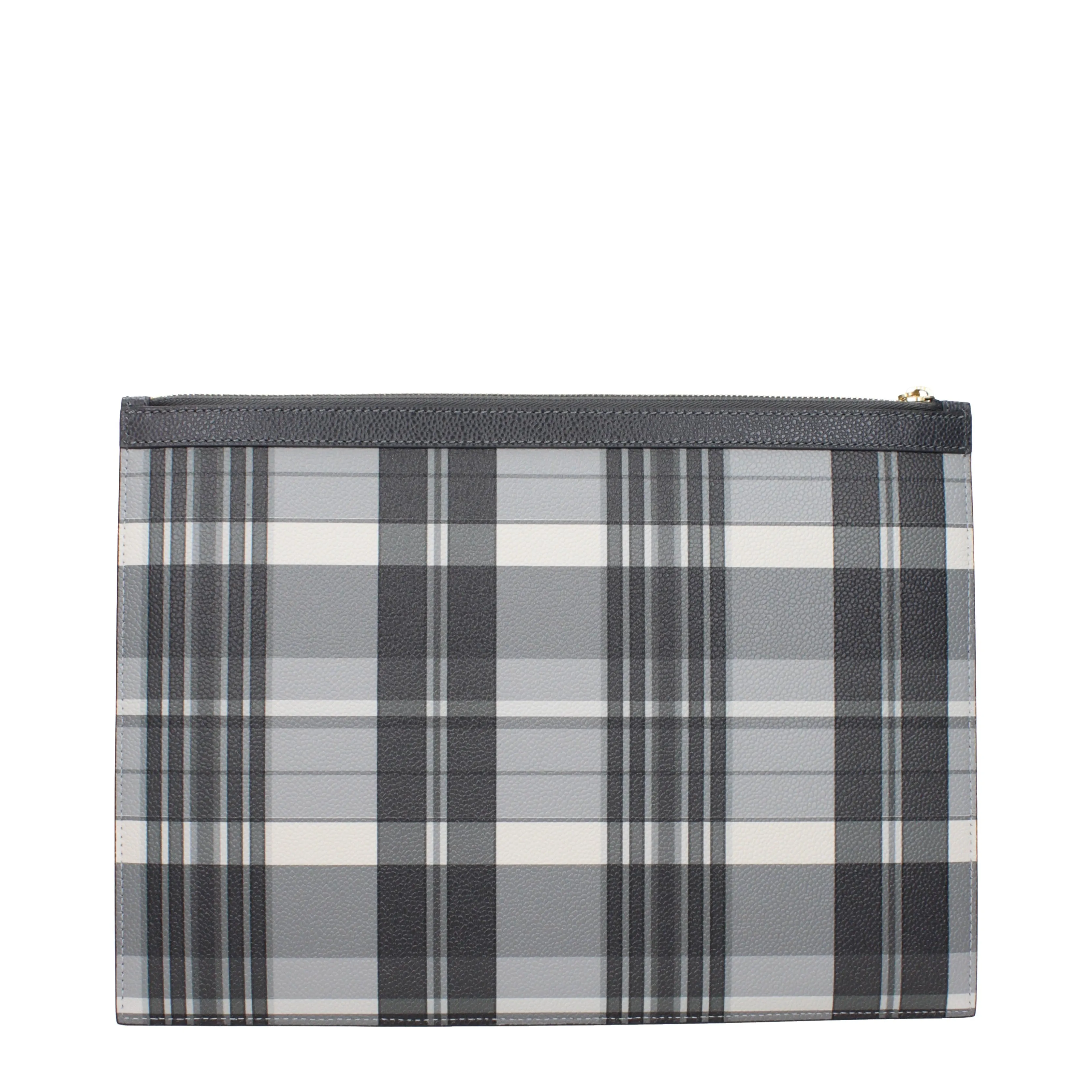 Thom Browne Pochette Uomo Pelle Bianco/Grigio